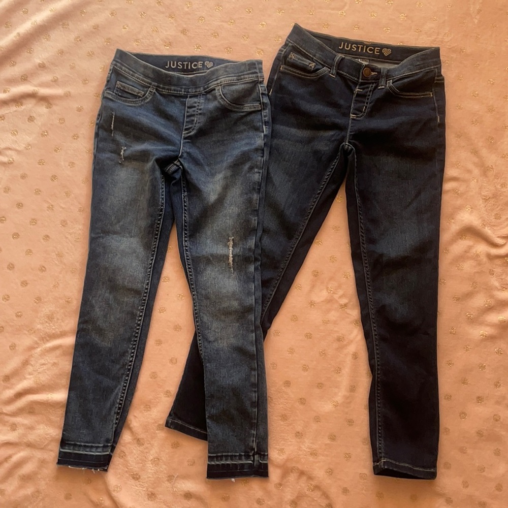 2 pair of super cute Justice size 12 jeans